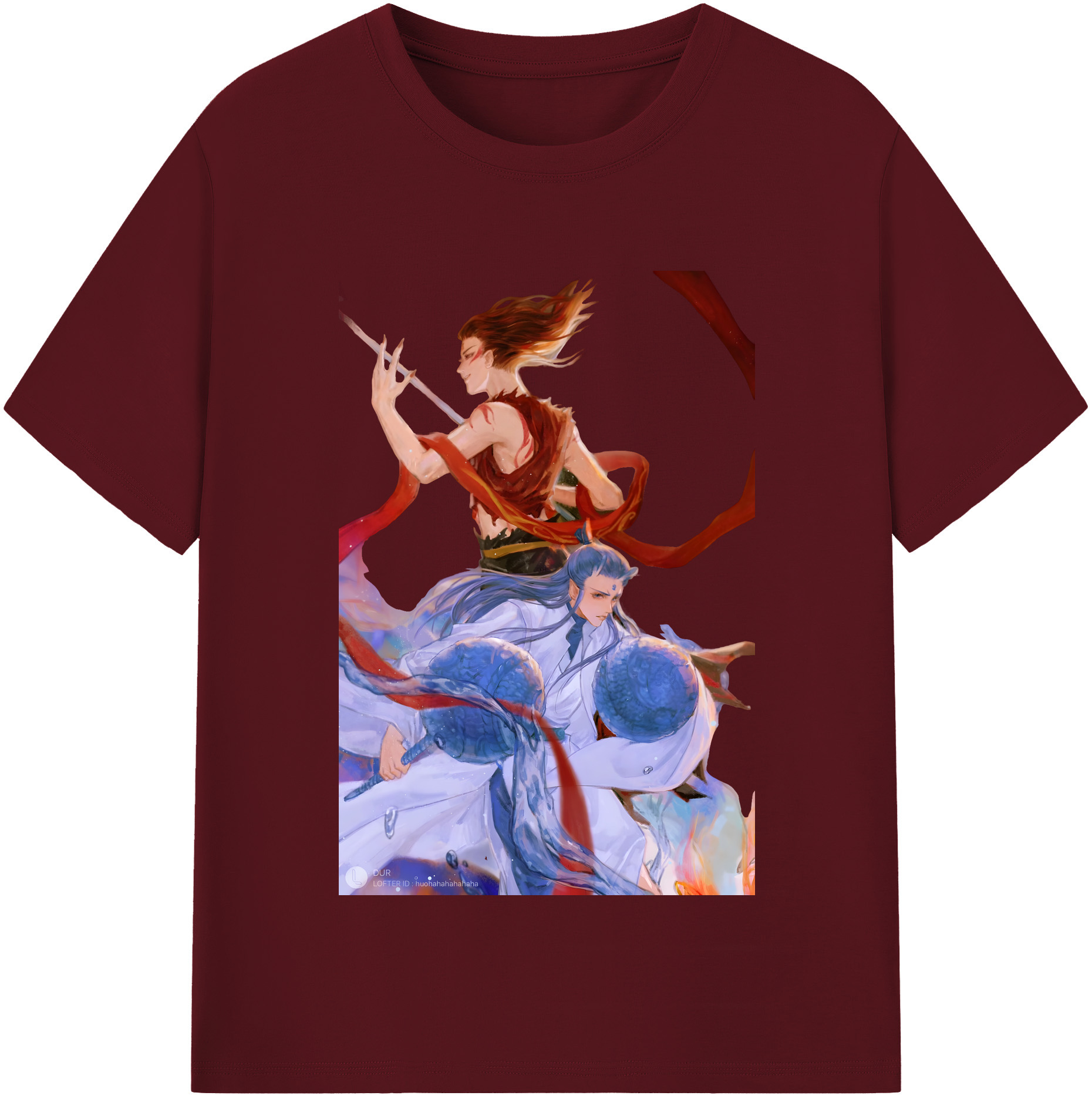 （画像用） Ne Zha 2 ナタ 魔童の大暴れ 綿100％半袖Tシャツ（フロントプリント）